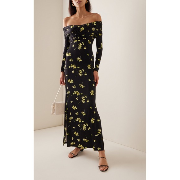 Cara Cara Dresses & Skirts - Cara Cara Miranda Off-The-Shoulder Floral-Jersey Maxi Dress Size Large